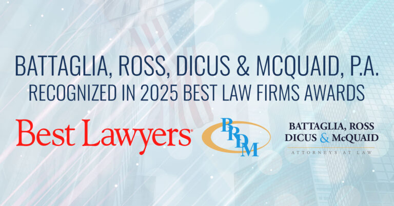 Battaglia, Ross, Dicus & McQuaid, P.A. Recognized in 2025 Best Law Firms Awards